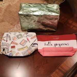 Clinique and Kate Spade Cosmetic Bags Set